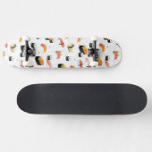 Skateboard Nourriture japonaise : Motif de sushi (Horz)