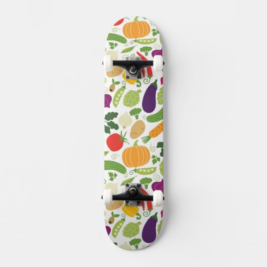 Skateboard Nourriture sur un arrière - plan blanc (Recto)