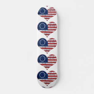 Skateboard Nous Le Peuple Le Coeur Du Drapeau Américain