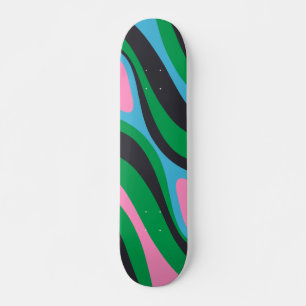 Skateboard Nouveau Motif Abstrait Groove Trippy Retro