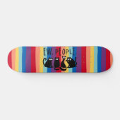 Skateboard Nouveaux gens drôle Meowny Chats Noirs (Horz)