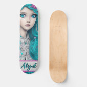 Skateboard Nouvelle Princesse de Londres avec les cheveux et  (Recto)