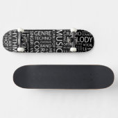 Skateboard Nuage de mot de motif de MUSIQUE (Horz)