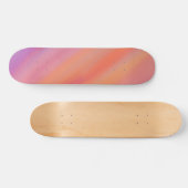 Skateboard Nuages de soleil brun violet et orange (Horz)