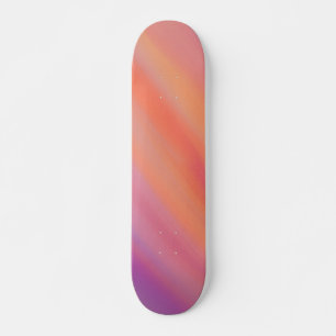 Skateboard Nuages de soleil brun violet et orange
