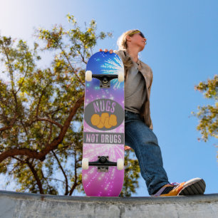 Skateboard Nuages et non drogues