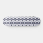 Skateboard Nuances de bleu gris motif diamant (Horz)