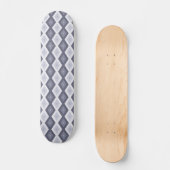 Skateboard Nuances de bleu gris motif diamant (Recto)