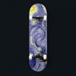 Skateboard Nuit étoilée de Van Gogh, 1889<br><div class="desc">Largement acclamé comme le magnum opus de Van Gogh, le tableau représente la vue à l'extérieur de la fenêtre de son sanatorium la nuit, bien qu'il ait été peint de mémoire pendant la journée. L'image est du domaine public. Contactez les Motifs & Peintures & Graphiques pour toute demande spéciale. ©...</div>