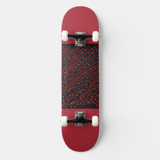Skateboard Nuit étoilée, Planche à roulettes de nuit au tigre