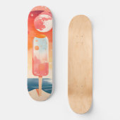 Skateboard Nuit tropicale estivale étoilée (Recto)
