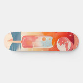Skateboard Nuit tropicale estivale étoilée (Horz)