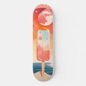 Skateboard Nuit tropicale estivale étoilée (Recto)