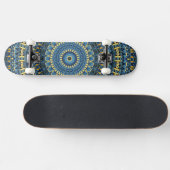Skateboard Nuit Van Gogh Starry Abstrait Super Boho Mandala (Horz)