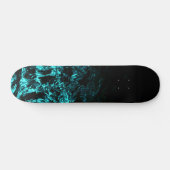 Skateboard Nuit venteuse bleu turquoise noir (Horz)