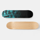 Skateboard Nuit venteuse bleu turquoise noir (Horz)