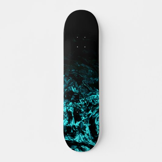 Skateboard Nuit venteuse bleu turquoise noir (Devant)