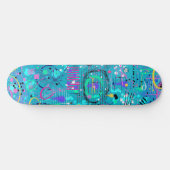 Skateboard Ocean Bubbles: Maximalist Art (Horz)