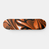 Skateboard Océan orange Abstrait (Horz)