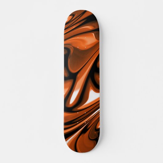 Skateboard Océan orange Abstrait (Devant)