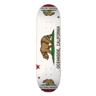 Skateboard Oceanside de drapeau d'état de la Californie