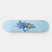 Skateboard Octopus bleu  (Horz)
