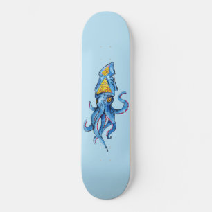 Skateboard Octopus bleu
