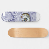Skateboard Octopus Et Compas Violet (Horz)