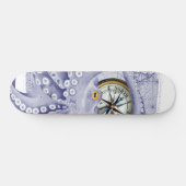 Skateboard Octopus Et Compas Violet (Horz)