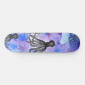 Skateboard - Octopus noir et blanc (Horz)