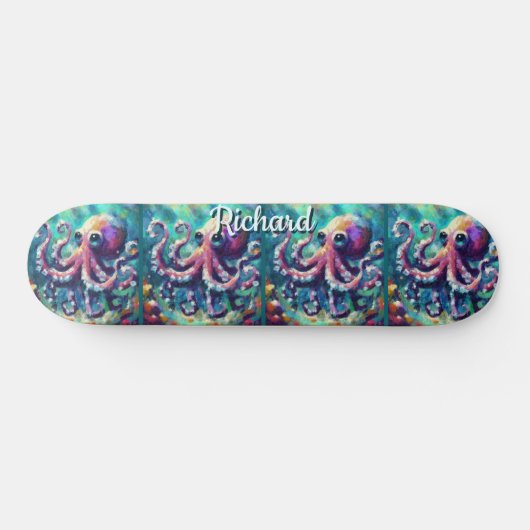 Skateboard Octopus Plage Nautique Côte Personnalisée (Horz)