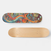 Skateboard Octopus psychédélique coloré (Horz)