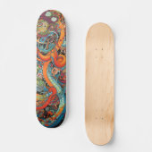 Skateboard Octopus psychédélique coloré (Recto)