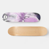Skateboard Octopus rose violet blanc éclaboussures eau foncée (Horz)