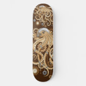 Skateboard Octopus Steampunk Surreal Retro Style Machine (Recto)