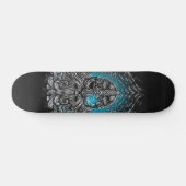 Skateboard Odin ravens Viking Mythology Valhalla awaits (Horz)