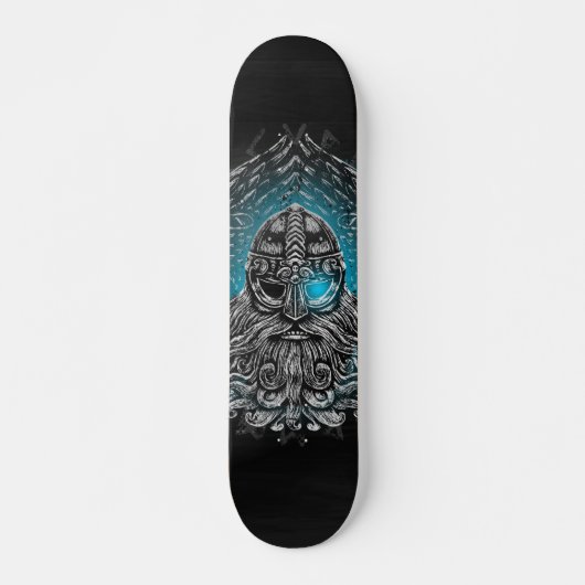 Skateboard Odin ravens Viking Mythology Valhalla awaits (Devant)