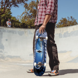 Skateboard Oeil de dragon bleu