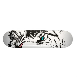 Skateboard Oeil de la planche à roulettes de tigre