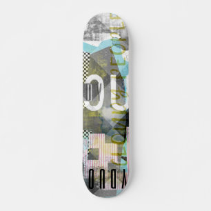 Skateboard Œuvre d'art collage pour personnes nuageuses