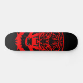 Skateboard Oeuvre de tigre narling en noir et rouge (Horz)