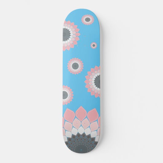 Skateboard Oeuvres d'art Mandala rose tendance été et printem (Recto)