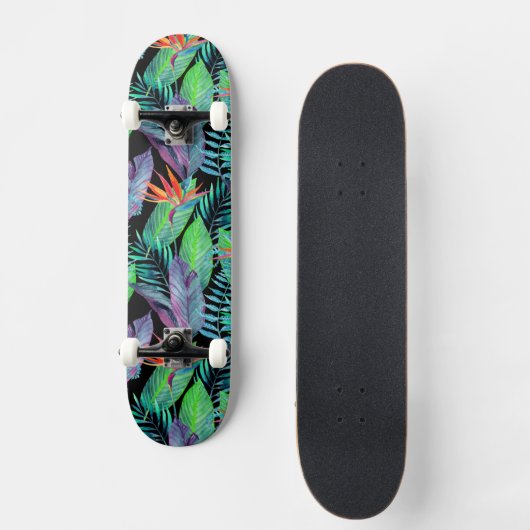 Skateboard Oiseau d'aquarelle du paradis (Recto)