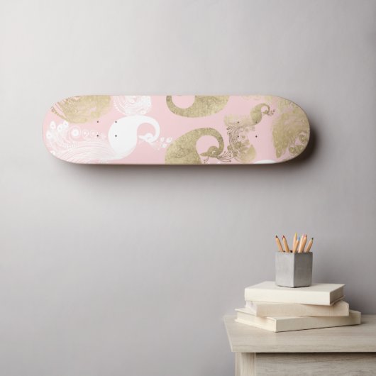 Skateboard Oiseau royal rose (Art mural (Horz))