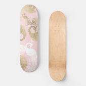Skateboard Oiseau royal rose (Recto)
