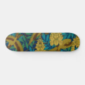 Skateboard Oiseaux Art Déco vintages et Feuilles (Horz)