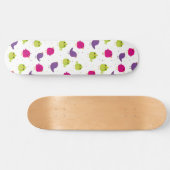 Skateboard Oiseaux colorés mignons (Horz)