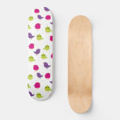 Skateboard Oiseaux colorés mignons (Recto)