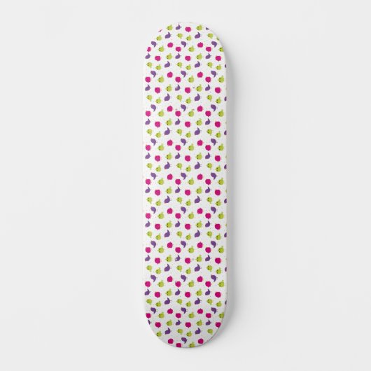 Skateboard Oiseaux colorés mignons (Recto)
