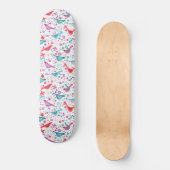 Skateboard Oiseaux dans un jardin Boho Aquarelle moderne (Recto)